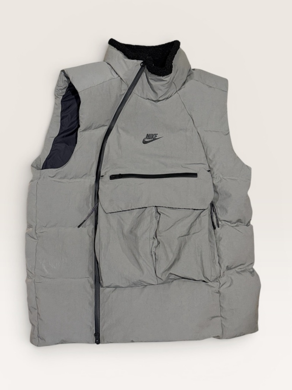 Nike Men’s XL Sportswear Tech Pack Dark Stucco Vest Down Fill Full Zip